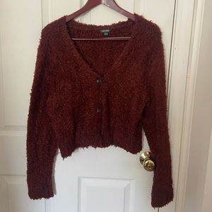 Maroon cropped sweater